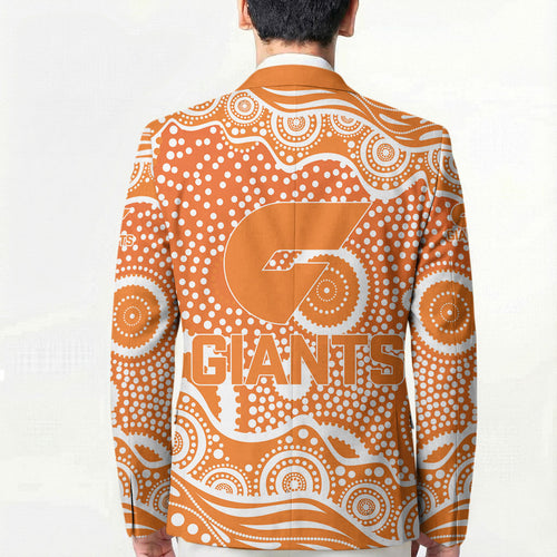 Greater Western Sydney Giants Blazer Aboriginal Dot Pattern - Football Mascot Heritage Pride