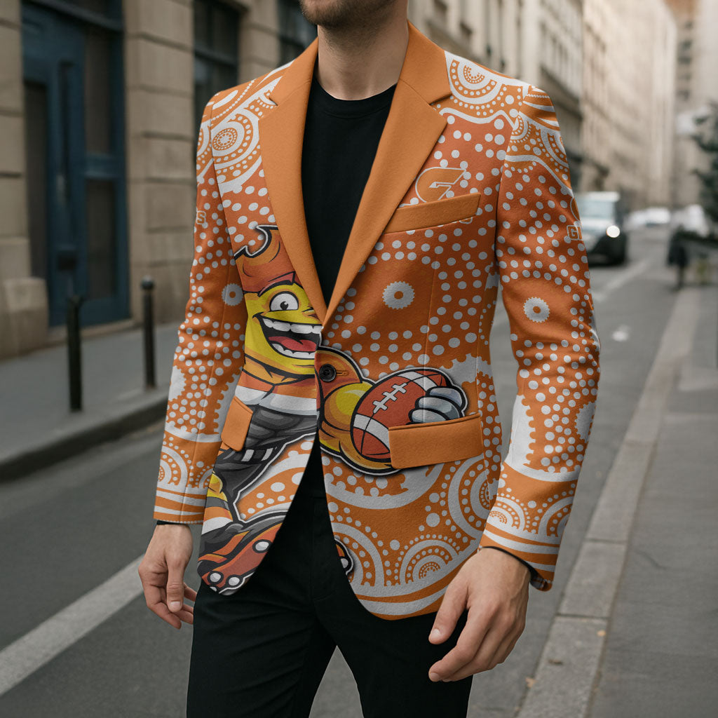 Greater Western Sydney Giants Blazer Aboriginal Dot Pattern - Football Mascot Heritage Pride