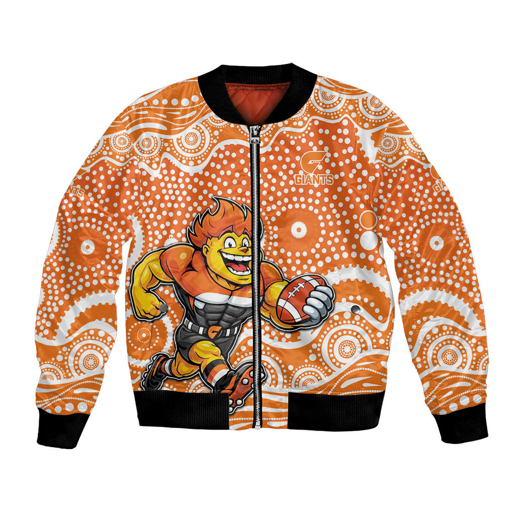 Greater Western Sydney Giants Bomber Jacket Aboriginal Dot Pattern - Football Mascot Heritage Pride