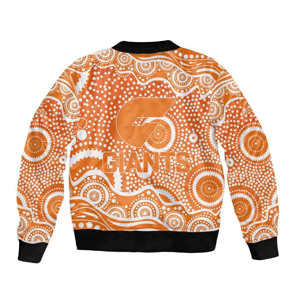 Greater Western Sydney Giants Bomber Jacket Aboriginal Dot Pattern - Football Mascot Heritage Pride