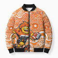 Greater Western Sydney Giants Bomber Puffer Jacket Aboriginal Dot Pattern - Football Mascot Heritage Pride