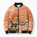 Greater Western Sydney Giants Bomber Puffer Jacket Aboriginal Dot Pattern - Football Mascot Heritage Pride