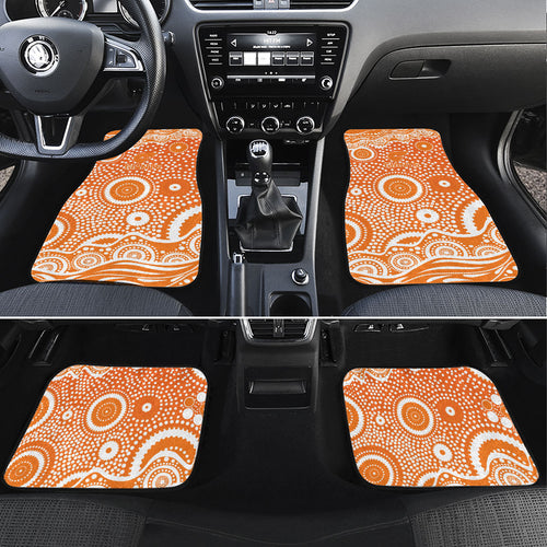Greater Western Sydney Giants Car Mats Aboriginal Dot Pattern - Football Mascot Heritage Pride
