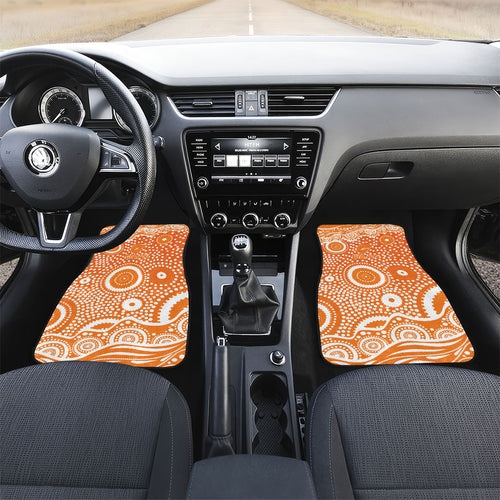 Greater Western Sydney Giants Car Mats Aboriginal Dot Pattern - Football Mascot Heritage Pride