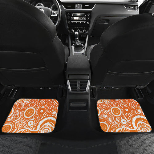 Greater Western Sydney Giants Car Mats Aboriginal Dot Pattern - Football Mascot Heritage Pride