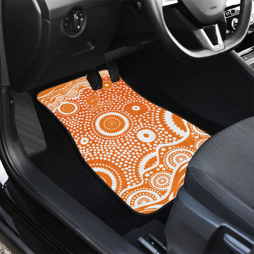 Greater Western Sydney Giants Car Mats Aboriginal Dot Pattern - Football Mascot Heritage Pride