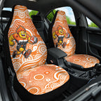 Greater Western Sydney Giants Car Seat Cover Aboriginal Dot Pattern - Football Mascot Heritage Pride