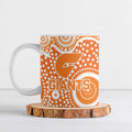Greater Western Sydney Giants Ceramic Mug Aboriginal Dot Pattern - Football Mascot Heritage Pride