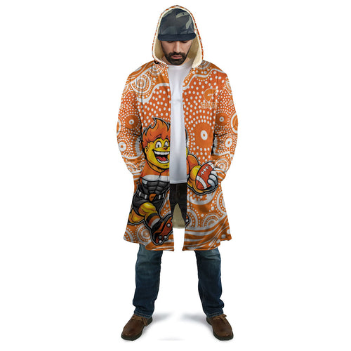 Greater Western Sydney Giants Cloak Aboriginal Dot Pattern - Football Mascot Heritage Pride