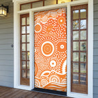 Greater Western Sydney Giants Door Cover Aboriginal Dot Pattern - Football Mascot Heritage Pride
