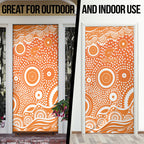 Greater Western Sydney Giants Door Cover Aboriginal Dot Pattern - Football Mascot Heritage Pride
