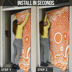 Greater Western Sydney Giants Door Cover Aboriginal Dot Pattern - Football Mascot Heritage Pride