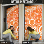 Greater Western Sydney Giants Door Cover Aboriginal Dot Pattern - Football Mascot Heritage Pride
