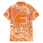 Greater Western Sydney Giants Family Matching Tank Maxi Dress and Hawaiian Shirt Aboriginal Dot Pattern - Football Mascot Heritage Pride