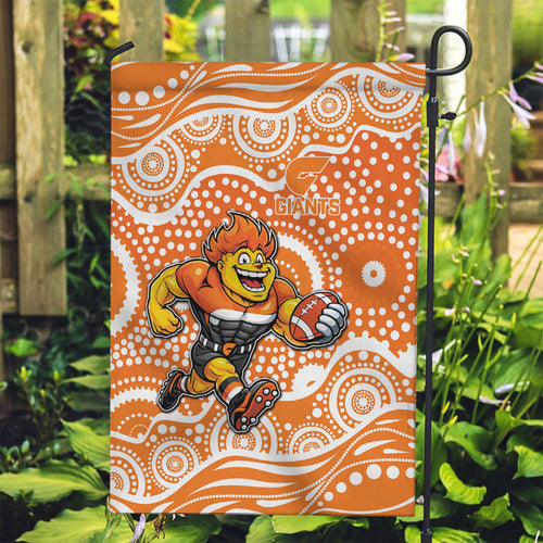 Greater Western Sydney Giants Garden Flag Aboriginal Dot Pattern - Football Mascot Heritage Pride