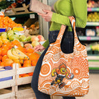 Greater Western Sydney Giants Grocery Bag Aboriginal Dot Pattern - Football Mascot Heritage Pride