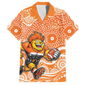 Greater Western Sydney Giants Hawaiian Shirt Aboriginal Dot Pattern - Football Mascot Heritage Pride