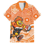 Greater Western Sydney Giants Hawaiian Shirt Aboriginal Dot Pattern - Football Mascot Heritage Pride