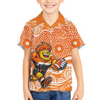 Greater Western Sydney Giants Hawaiian Shirt Aboriginal Dot Pattern - Football Mascot Heritage Pride