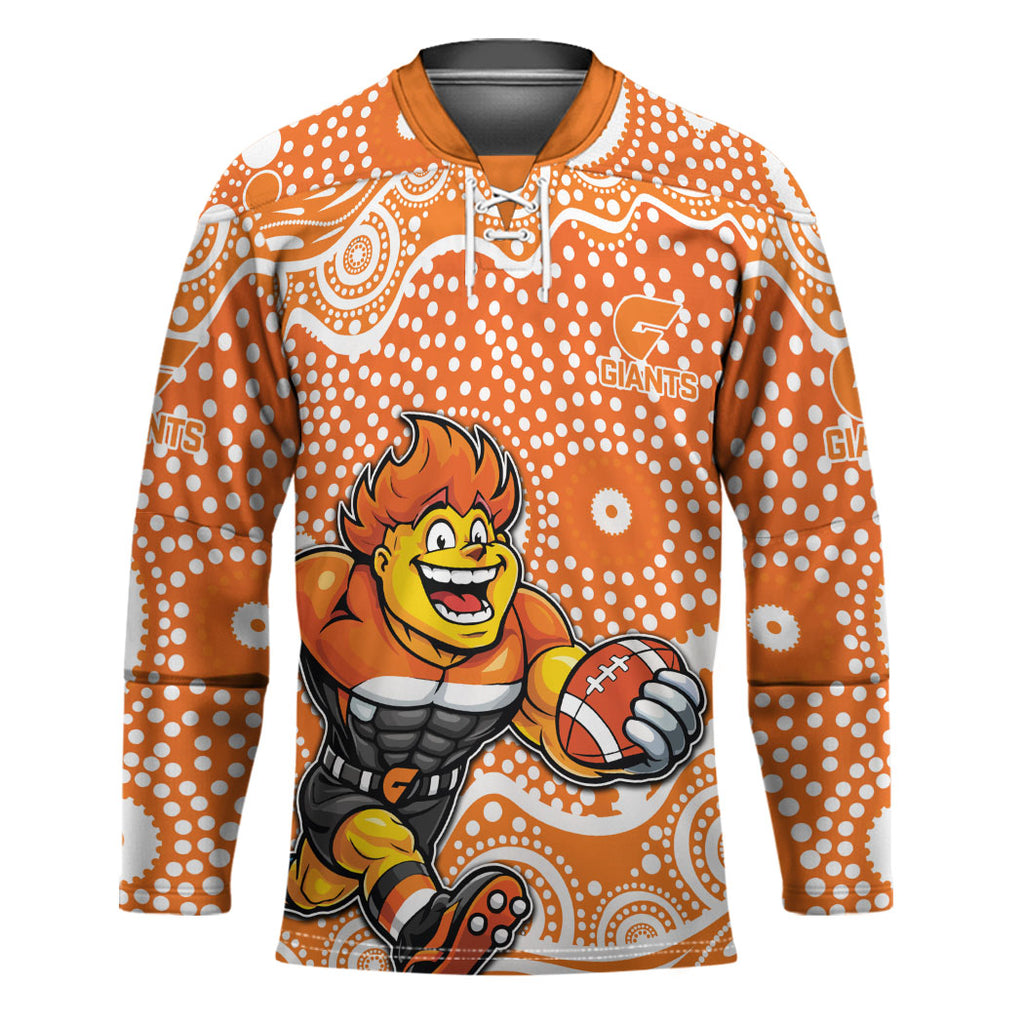 Greater Western Sydney Giants Hockey Jersey Aboriginal Dot Pattern - Football Mascot Heritage Pride