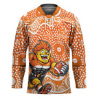 Greater Western Sydney Giants Hockey Jersey Aboriginal Dot Pattern - Football Mascot Heritage Pride