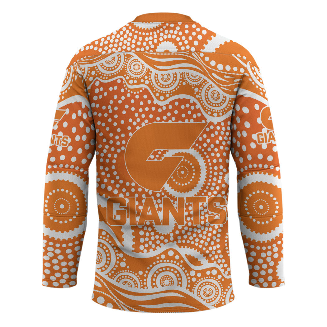 Greater Western Sydney Giants Hockey Jersey Aboriginal Dot Pattern - Football Mascot Heritage Pride