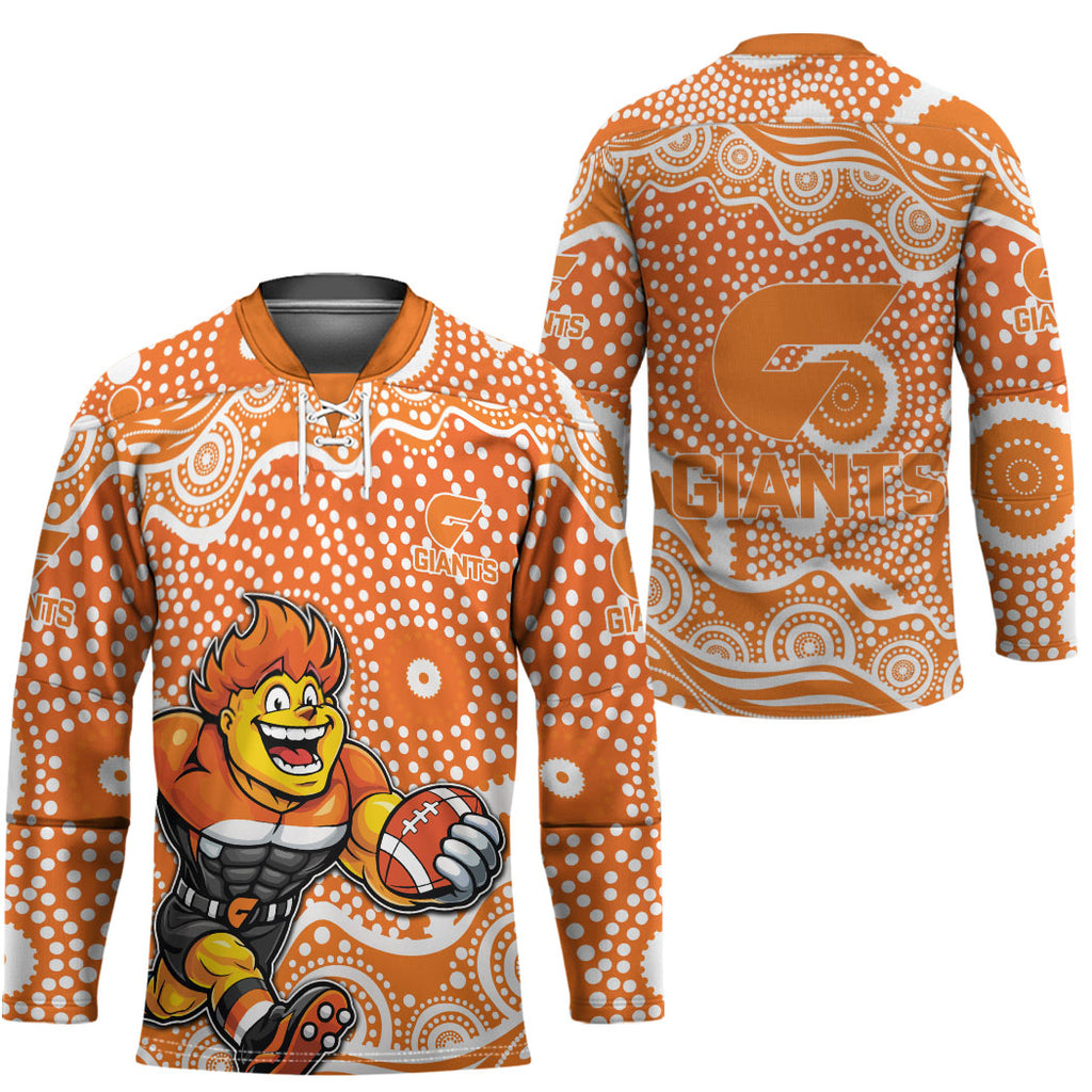 Greater Western Sydney Giants Hockey Jersey Aboriginal Dot Pattern - Football Mascot Heritage Pride