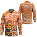Greater Western Sydney Giants Hockey Jersey Aboriginal Dot Pattern - Football Mascot Heritage Pride
