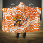Greater Western Sydney Giants Hooded Blanket Aboriginal Dot Pattern - Football Mascot Heritage Pride