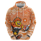 Greater Western Sydney Giants Hoodie Aboriginal Dot Pattern - Football Mascot Heritage Pride