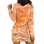Greater Western Sydney Giants Hoodie Dress Aboriginal Dot Pattern - Football Mascot Heritage Pride