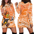 Greater Western Sydney Giants Hoodie Dress Aboriginal Dot Pattern - Football Mascot Heritage Pride