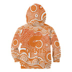 Greater Western Sydney Giants Kid Hoodie Aboriginal Dot Pattern - Football Mascot Heritage Pride