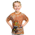 Greater Western Sydney Giants Kid T Shirt Aboriginal Dot Pattern - Football Mascot Heritage Pride