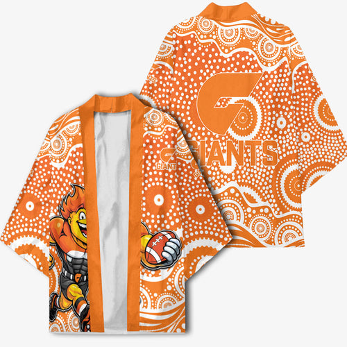 Greater Western Sydney Giants Kimono Aboriginal Dot Pattern - Football Mascot Heritage Pride