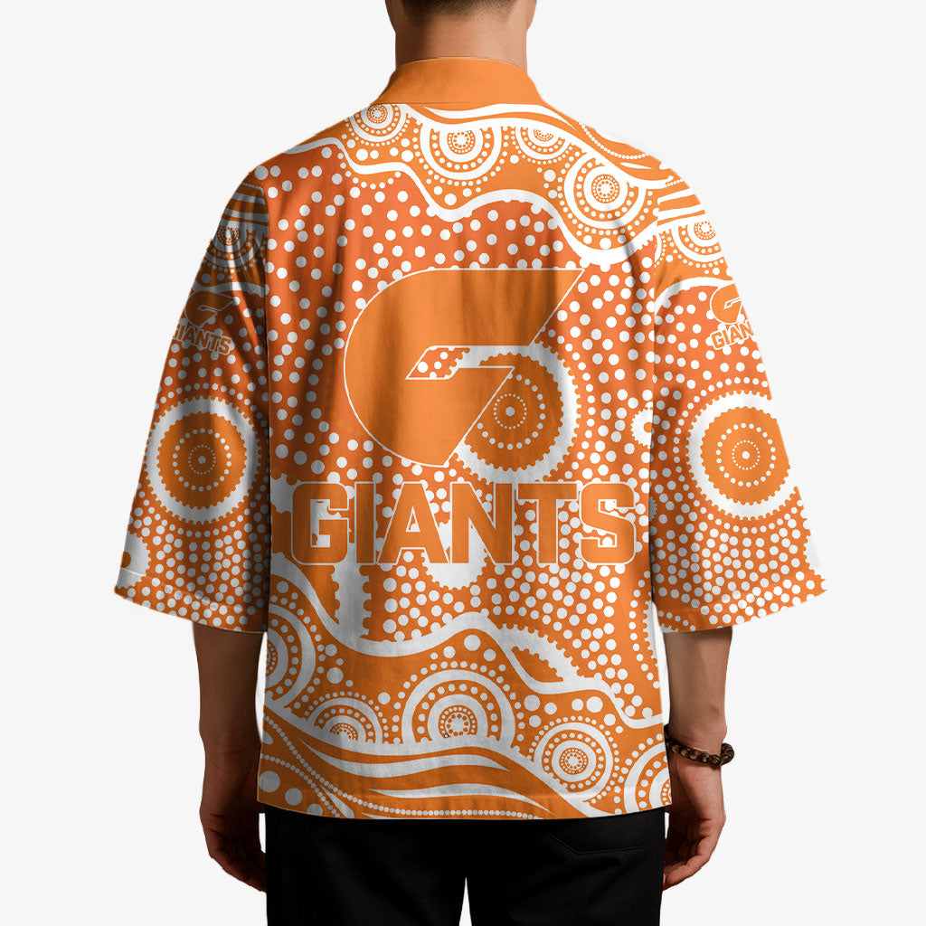 Greater Western Sydney Giants Kimono Aboriginal Dot Pattern - Football Mascot Heritage Pride