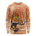 Greater Western Sydney Giants Long Sleeve Shirt Aboriginal Dot Pattern - Football Mascot Heritage Pride