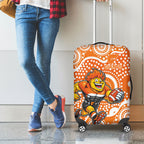 Greater Western Sydney Giants Luggage Cover Aboriginal Dot Pattern - Football Mascot Heritage Pride