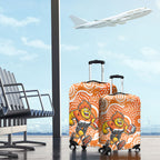 Greater Western Sydney Giants Luggage Cover Aboriginal Dot Pattern - Football Mascot Heritage Pride