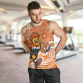 Greater Western Sydney Giants Men Tank Top Aboriginal Dot Pattern - Football Mascot Heritage Pride