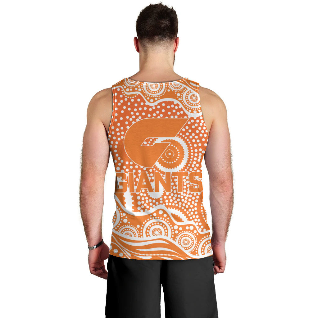 Greater Western Sydney Giants Men Tank Top Aboriginal Dot Pattern - Football Mascot Heritage Pride