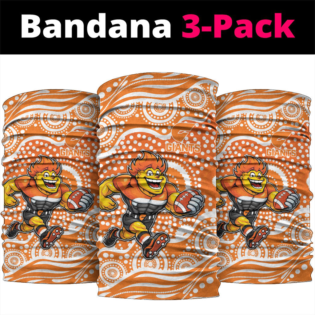 Greater Western Sydney Giants Neck Gaiter Aboriginal Dot Pattern - Football Mascot Heritage Pride