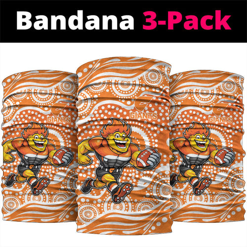 Greater Western Sydney Giants Neck Gaiter Aboriginal Dot Pattern - Football Mascot Heritage Pride