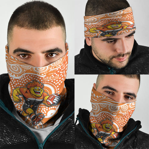 Greater Western Sydney Giants Neck Gaiter Aboriginal Dot Pattern - Football Mascot Heritage Pride