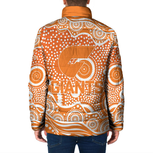 Greater Western Sydney Giants Padded Jacket Aboriginal Dot Pattern - Football Mascot Heritage Pride