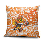 Greater Western Sydney Giants Pillow Cover Aboriginal Dot Pattern - Football Mascot Heritage Pride