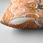 Greater Western Sydney Giants Pillow Cover Aboriginal Dot Pattern - Football Mascot Heritage Pride
