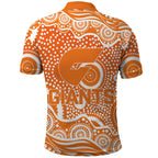 Greater Western Sydney Giants Polo Shirt Aboriginal Dot Pattern - Football Mascot Heritage Pride