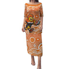 Greater Western Sydney Giants Puletasi Aboriginal Dot Pattern - Football Mascot Heritage Pride