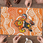 Greater Western Sydney Giants Puzzle Aboriginal Dot Pattern - Football Mascot Heritage Pride